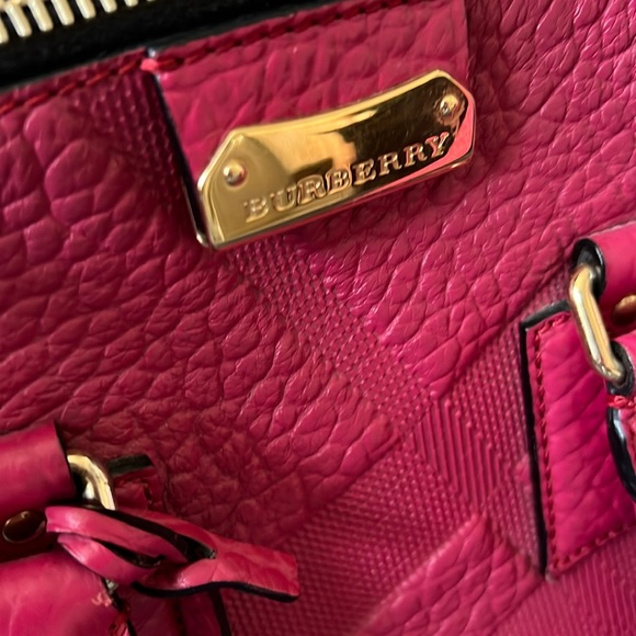 Burberry Orchard Grained Leather Satchel - Fuchsia (PINK) - Picture 3 of 11